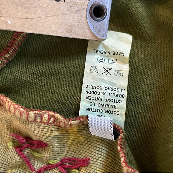 Yak n Yeti Zip Up Hoodie Womens Size Small Hippie Boho Embroidered Multi-Colored - Picture 6 of 10